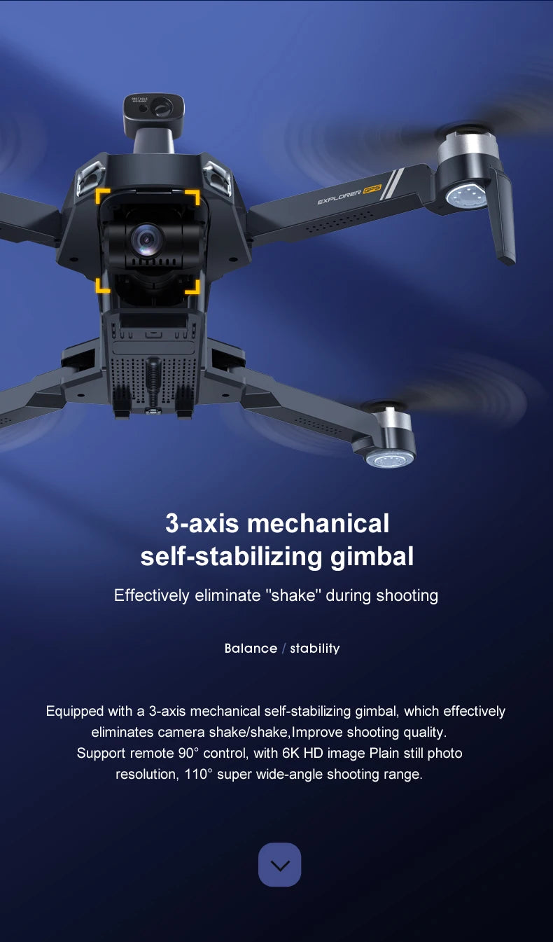 8819 Drone, a 3-axis mechanical self-stabilizing gimbal