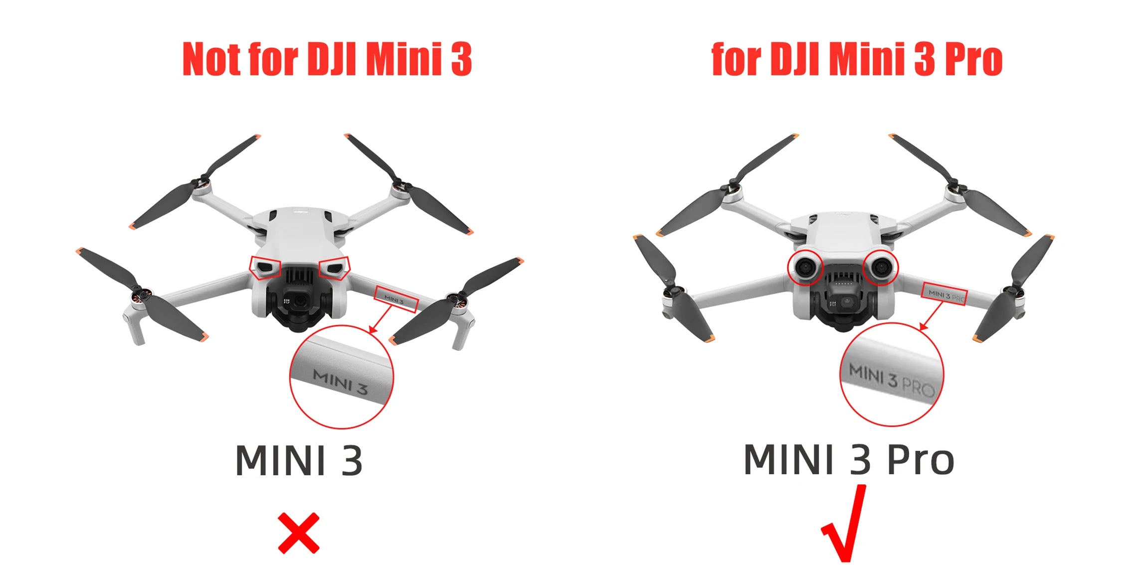 Mini 3 Pro comes with a 6.0*3.0 inch(diameter*