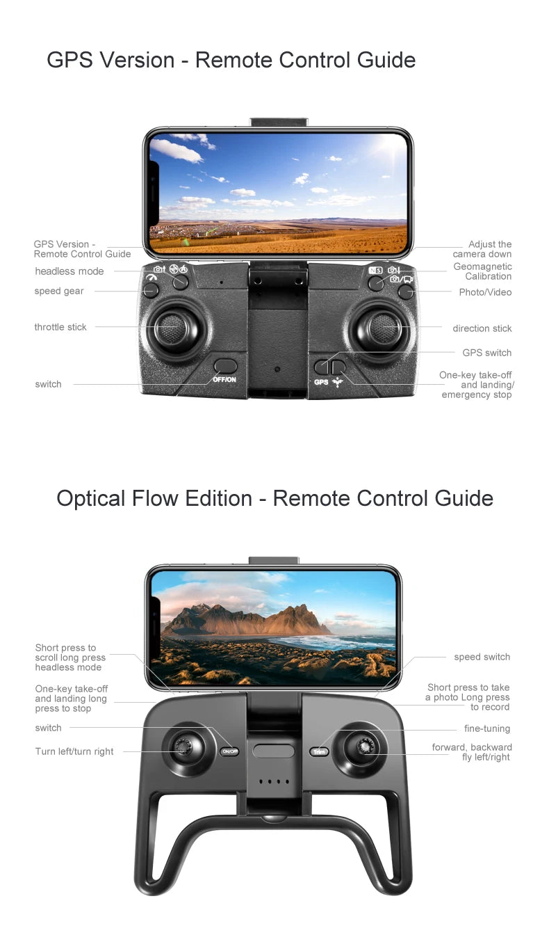 R20 Drone - 2024 New 6K Professional High-definition Camera GPS 5G Aerial Photography 4-axis Aircraft Folding Remote Control Toy 48 R20 Drone, headless mode 0i geomagnetic qd calibration