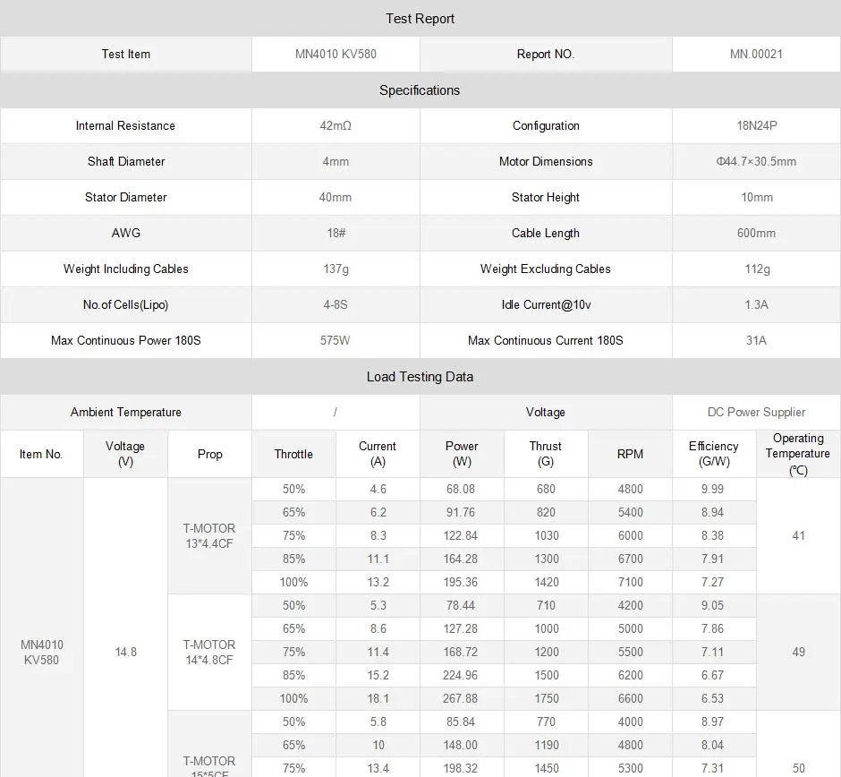 T-motor MN4010 KV370 KV475 KV580 2.2KG Thrust High quality Tiger Motor For UAV Drones Quadcopters hexacopter Professional Boats 16 T-motor MN4010 KV370 KV475 KV580