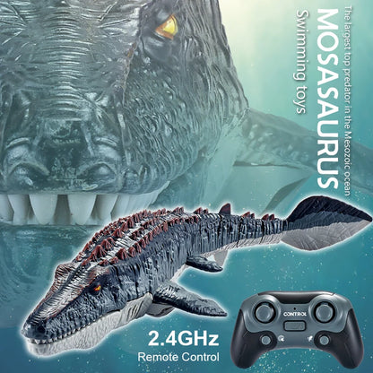 2.4G RC Boat Mosasaurus Remote Control Dinosaur, 40×14.5×8cm Waterproof Electric Toy, 3.7V, 50m Range | kelaton