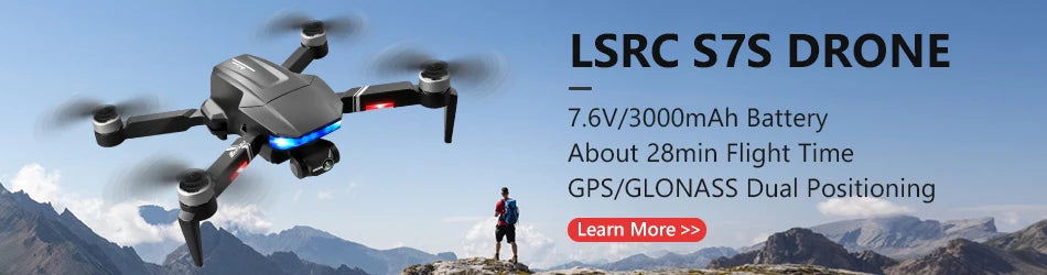 SG907 MAX Drone, LSRC S7S DRONE 7.6V/3000mAh Battery About 28min
