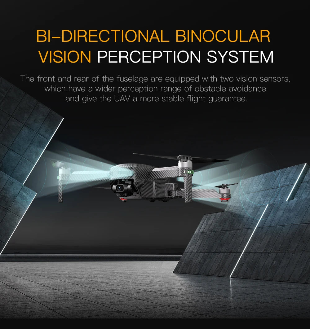 GD96 Drone, BI-DIRECTIONAL BINOCULAR VISION PERCEPTION SYS