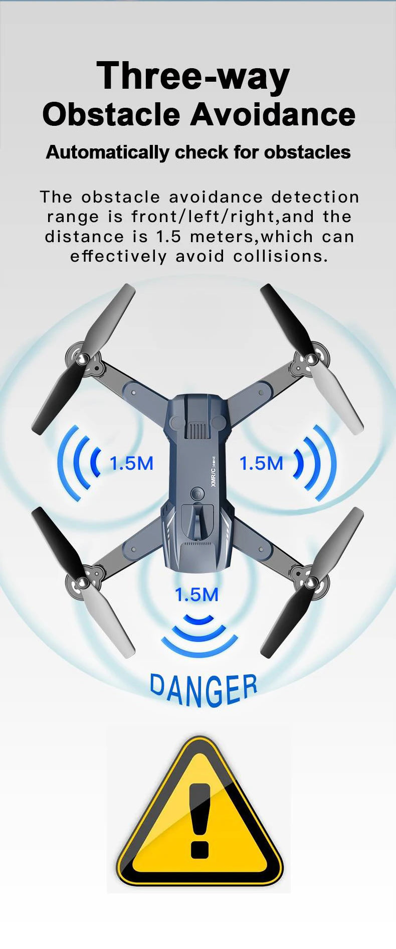 M6 Drone - Three-sided Obstacle avoidance Drone 4K Professional HD Camera Aerial Photography Foldable Quadcopter Airplane Remote toys 22 M6 Drone, the obstacle avoidance detection range is front/left/right,and