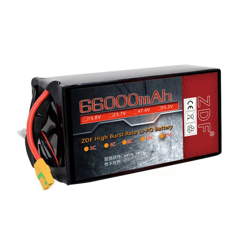 ZDF 6S 12S 14S 66Ah 66000mah High Capacity Single Cell 3.95V max 4.45V LiHvsolid state high density 66ah 35ah battery pack for UAV Agriculture Drone Battery 5 ZDF 6S 12S 14S