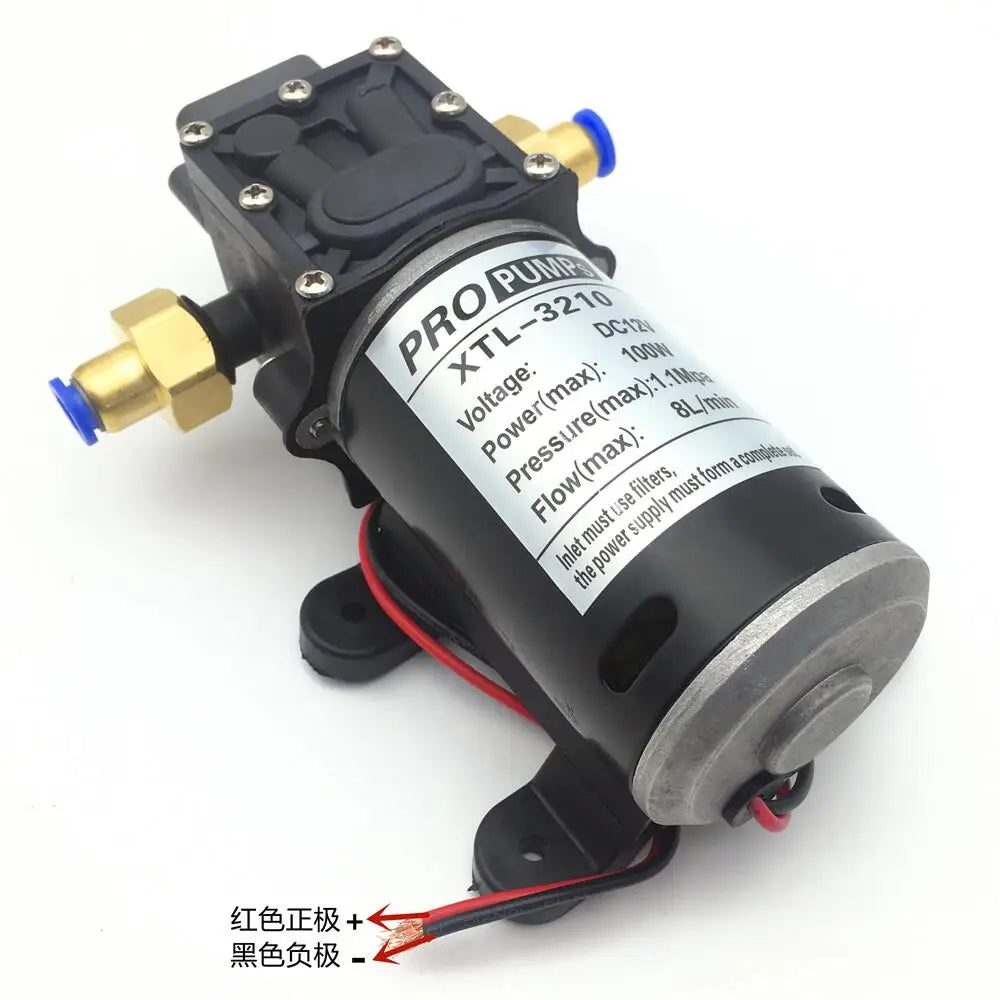 1PCS 8L DC12V 100 W Brush Water Pump Micro Electric Diaphragm Pump for Agriculture Drone XTL 3210 12 4BET +- Reft PROPUMN XTL-3210 DCN