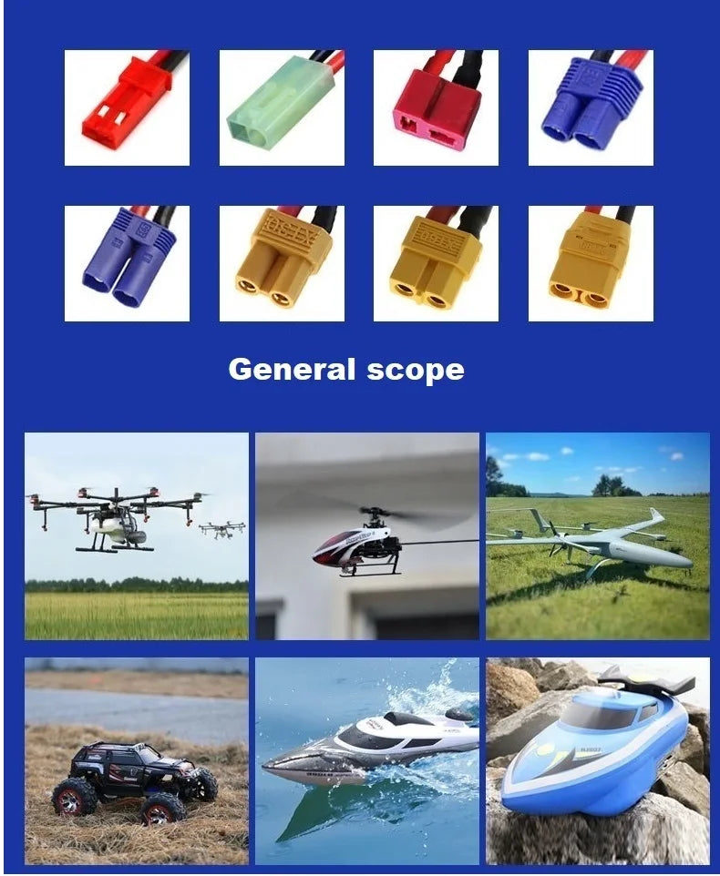 详情 (1).jpg TERANTY 6S 22.2V 7200mAh 60C Lipo Battery, TERANTY Lipo battery for RC FPV drones racing quadcopters airplanes with Deans T XT60 EC5 connectors.