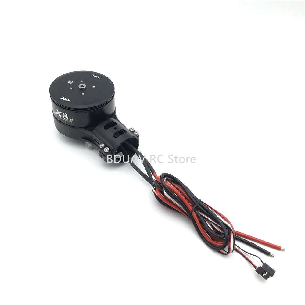 Hobbywing X8 Power System, it can provide information about the working status of led indicator the and send a warning when any