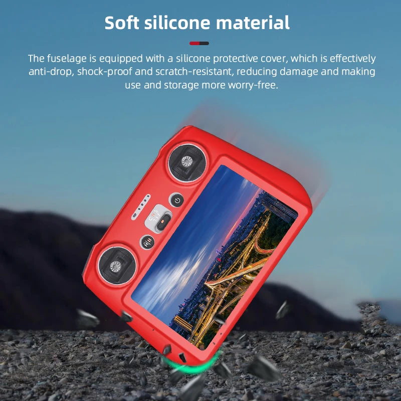 9H Tempered Glass Film for DJI MINI 3 Pro / MINI 3 Drone RC Remote Controller Screen Anti-Scratch Anti-rupture HD Film Cover 33 fuselage is equipped with a silicone protective cover, which is effective anti-drop, shock