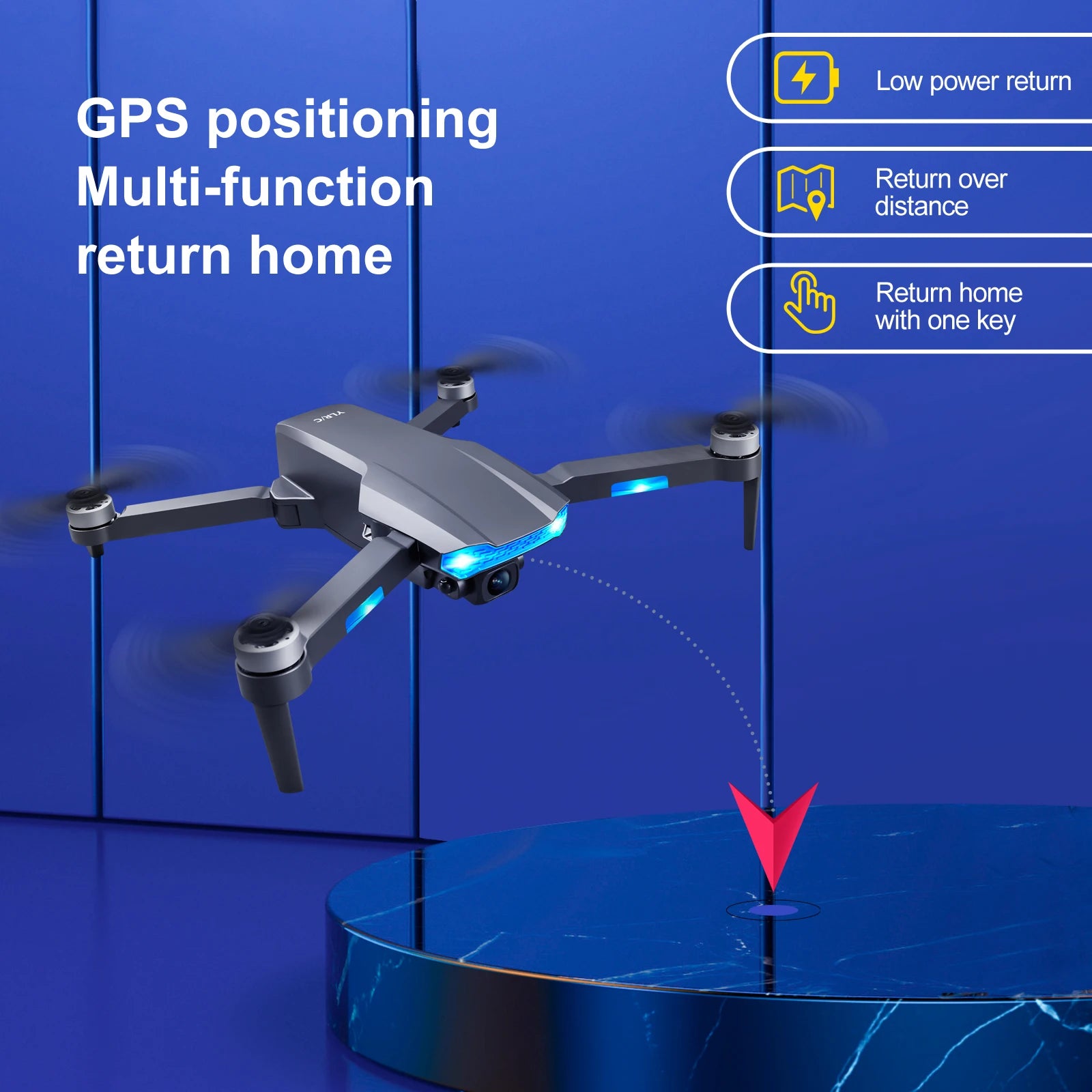 QJ S106 GPS Drone, low power return gps positioning return over distance return home with