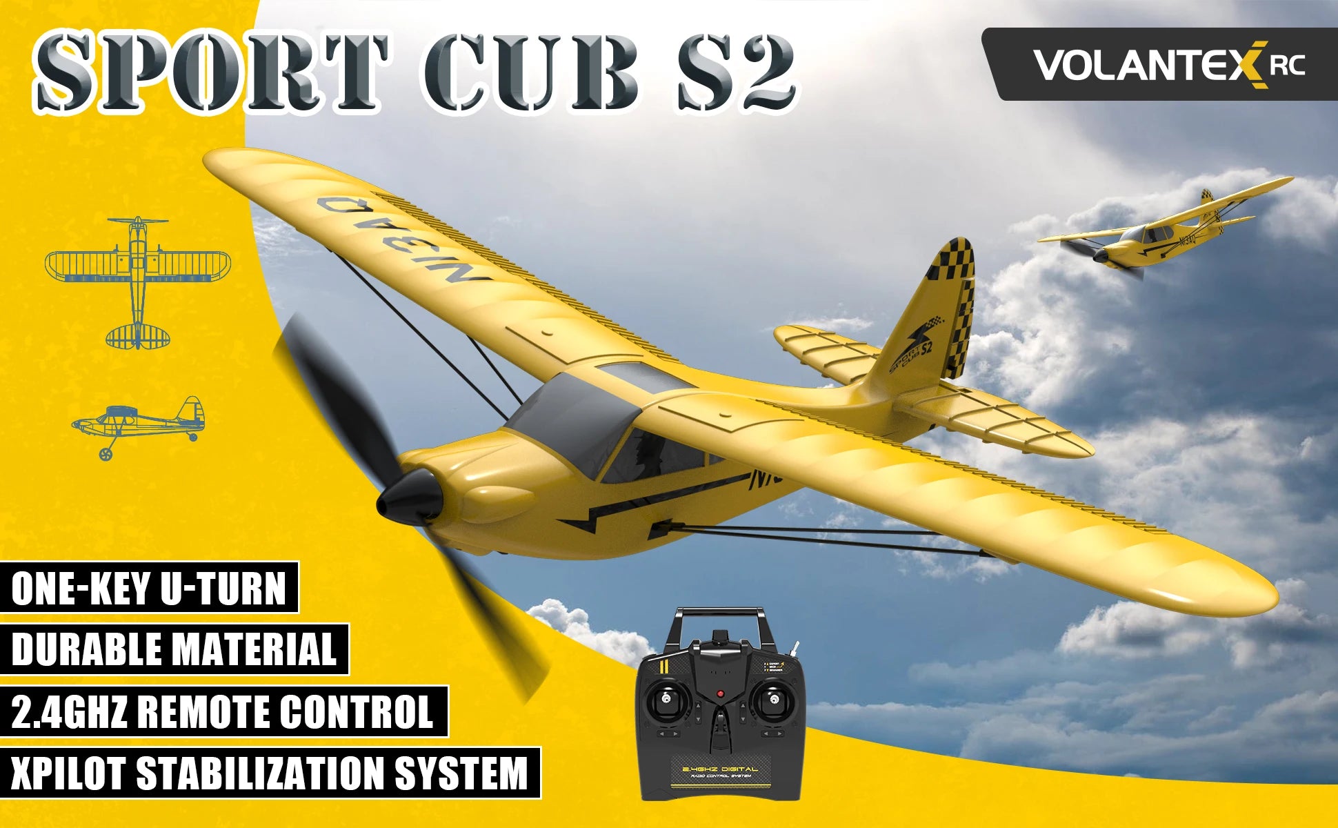 EPP 400mm RC Plane, SPORY'S CUR S2 VOLANTex RC ONE-KE