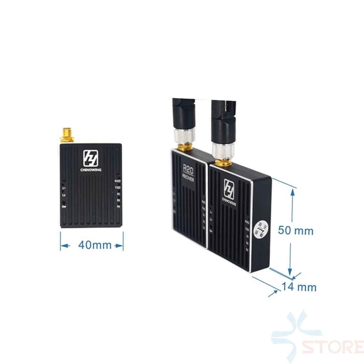 R20 820-845Mhz 100mw-1W VTX - Over 30Km adjustable wireless data link Digital Video Downlink System