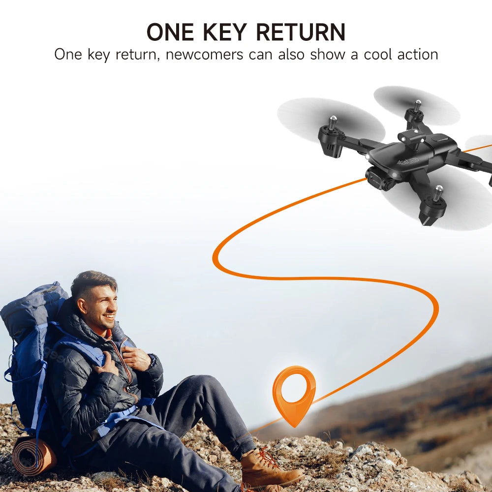 QJ F184 Drone - 4K Dual Camera WiFi FPV One Button Obstacle Avoidance Smart Follow 360° Quadcopter RC Helicopter Toy Gifts 21 QJ F184 Drone, newcomers can also show a cool action key 09e