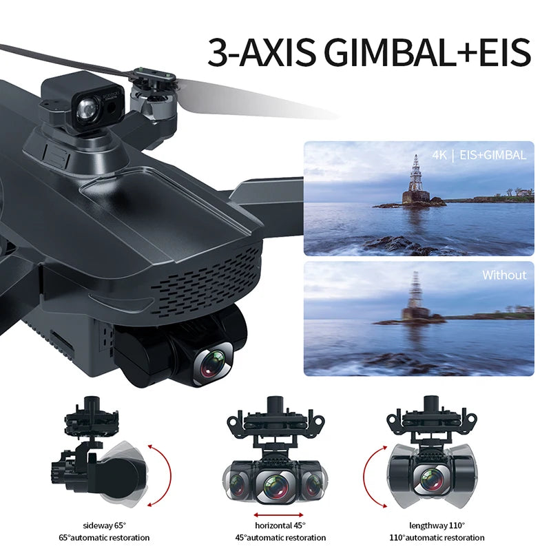 2024 New 11 Pro/Max Drone, 3-AXIS GIMBAL+EIS 4k E