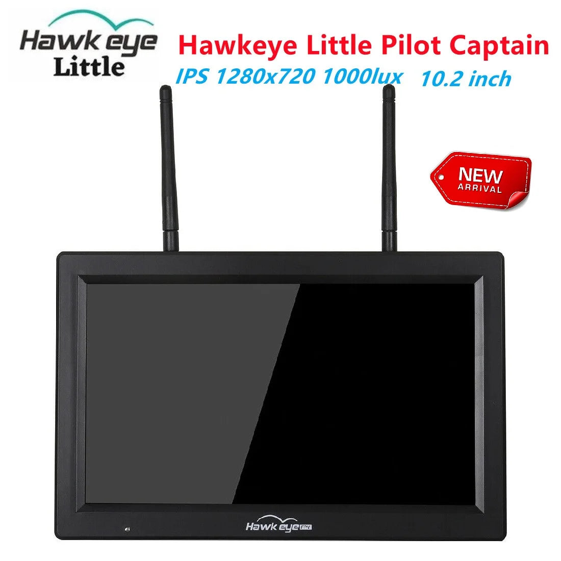 Hawkeye Little Pilot Captain 10.2 inch IPS 1280x720 1000lux 5.8G 48CH Dual Receiver DVR FPV Monitor 3S-6S for FPV Racing Drone