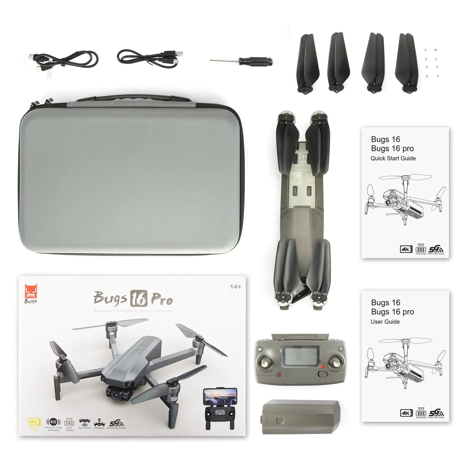 MJX Bug 16 Pro Drone - 3-Axis Gimbal 4K HD EIS Camera GPS Wifi FPV RC Quadcopter Brushless Motoe Foldable Profesional Dron Helicopter Professional Camera Drone 21 MJX Bug 16 Pro Drone SPECIFICATIONS Warranty : 120Day