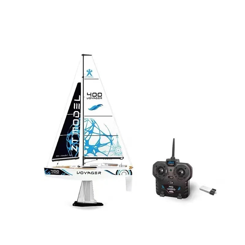 Shixing Toy Bai Ma Lake 400 RC Boat, 2.4G Remote Control Sailboat Model with Lithium Battery, 400mm Length