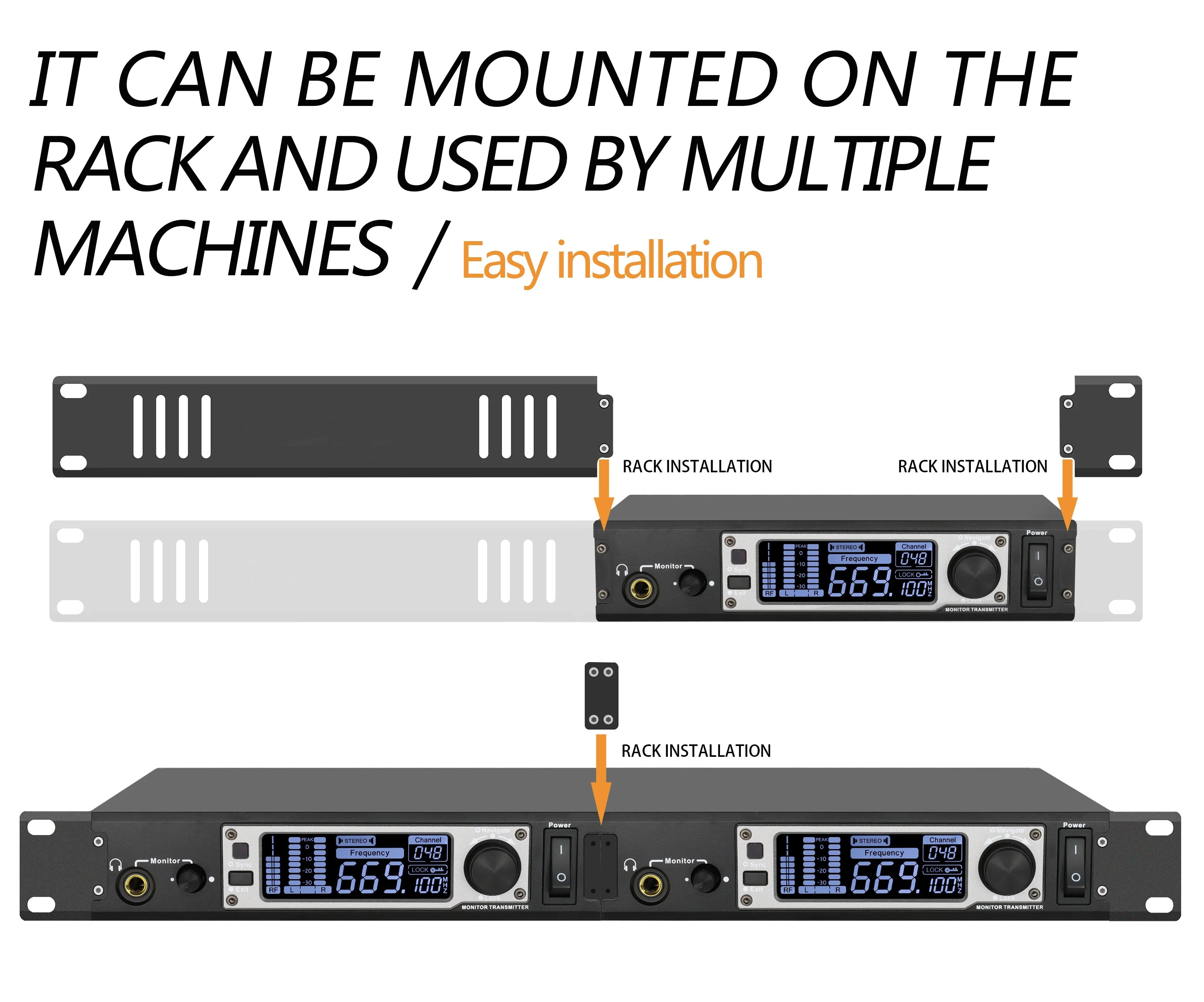 HONGUAN Stereo PSM-X400 - Stereo In Ear Monitor Wireless System Transmitter Monitoring Professional for Stage Performance 9 HONGUAN Stereo PSM-X400, HONGUAN Stereo PSM-X