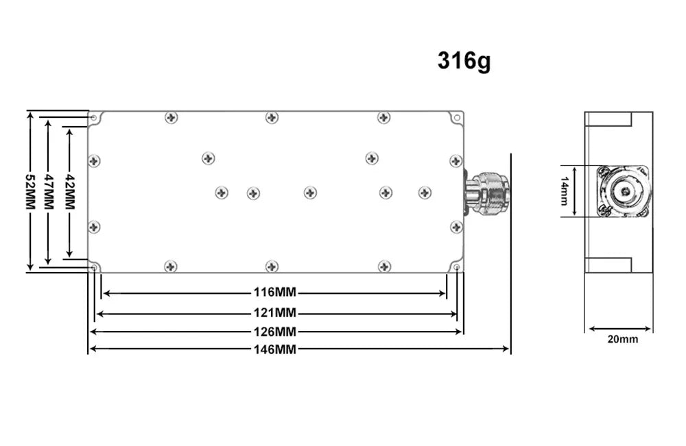 60W Anti Drone Module - 433M 900M 1.5G 2.4G 1.2G 800M 1.4G UAV Countermeasure Module of Power Drone Signal Amplifier RF Amplifier Type N Connector 12 60W Anti Drone Module, module is customized with frequencies of 1.2G 1.5G 2.4G 433M 900