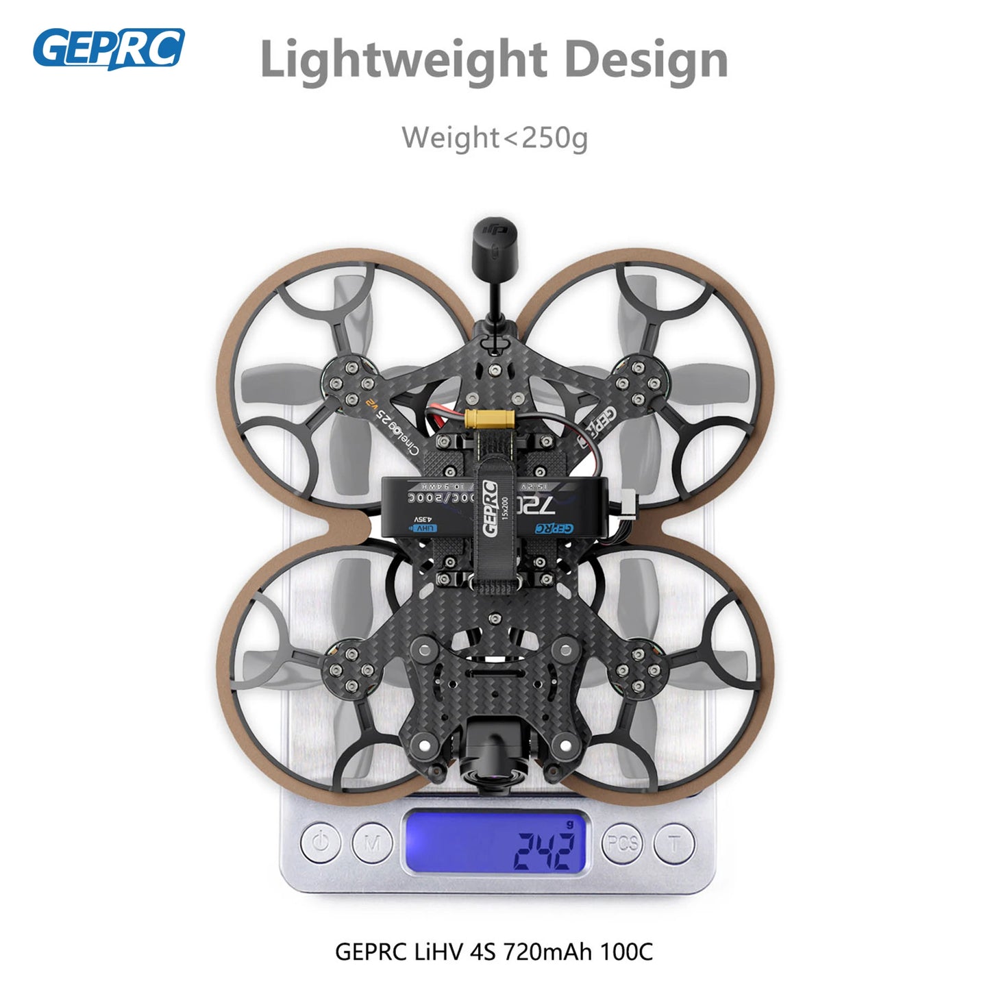 GEPRC Cinelog25 V2 HD O3 FPV, GEPRC Lightweight Design Weight250g De HMd6 U30 5002/
