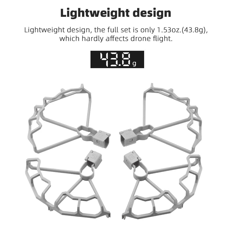 Propeller Protector Guard for DJI MINI 3 Drone - Light Weight Propellers Props Blade Wing Fan Cover Cage Drone Accessories 13 Propeller Protector Guard for DJI MINI 3 Drone, the full set is only 1.5302(43.8g) , which hardly affect