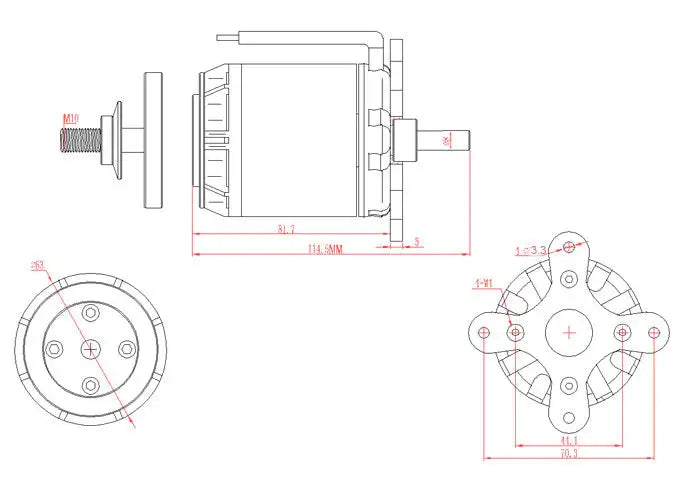 EMAX GT5345 Motor - for Rc Airplane FPV Racing Drone 170KV 4 EMAX GT5345 Motor, Motor for Rc Airplane FPV Racing Drone 170KV EMA