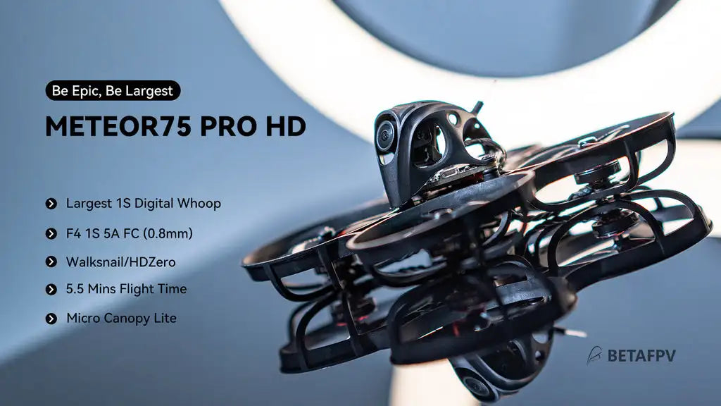 BETAFPV Meteor75 Pro - Brushless Whoop Quadcopter (1S HD Digital VTX) 13 BETAFPV Meteor75 Pro, MeTEOR75 PRO HD Largest 1S Digital Whoop F4 1S
