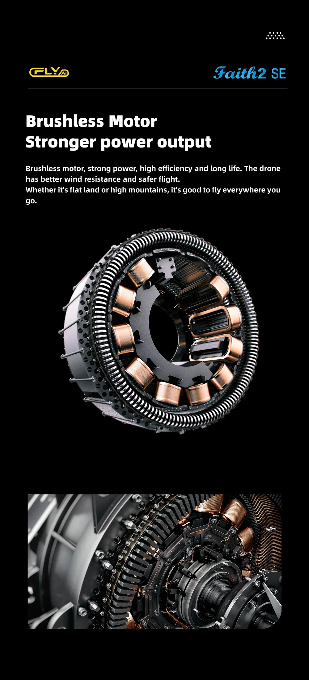 CFLY Faith2 SE Drone - 4K Profesional 3-Axis Gimbal FPV 5G Wifi GPS RC Quadcopter With Camera 540° Obstacle Avoidance Helicopter 12 CFLY Faith2 SE Drone, ZLYD Jaith2 SE Brushless motor, strong power, safer flight .