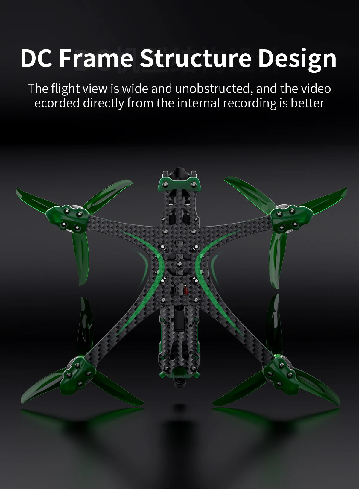 GEPRC MARK5 C HD O3 Freestyle FPV, DC Frame Structure Design The flight view is wide and unobstructed, and the video 