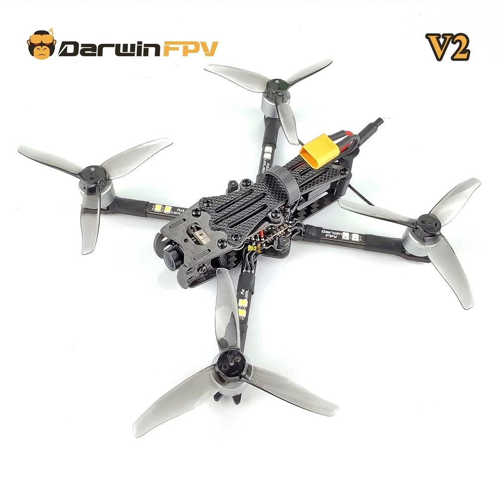 DarwinFPV Baby Ape/Pro/V2 FPV Drone - Flight Control Quadcopters 142mm 3 Inch F4 OSD 15A AIO BLHeli_S Dshot600 40CH 200mW 700TVL 4 DarwinFPV Baby Ape/Pro/V2 FPV Drone, the arm can be replaced by removing 2 screws without removing the whole drone .