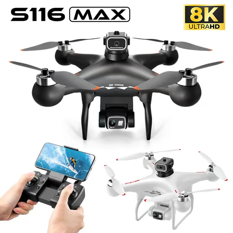 S116 MAX Drone - 4K Dual Camera Obstacle Avoidance Optical Flow Brushl ...