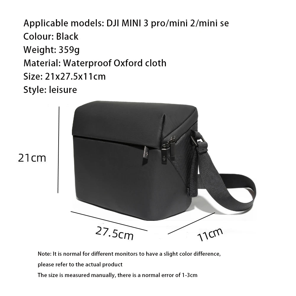for DJI Mini 4 Pro Shoulder Bag Storage, DJI MINI 3 pro/mini 2/mini se Color: black Weight: 359g