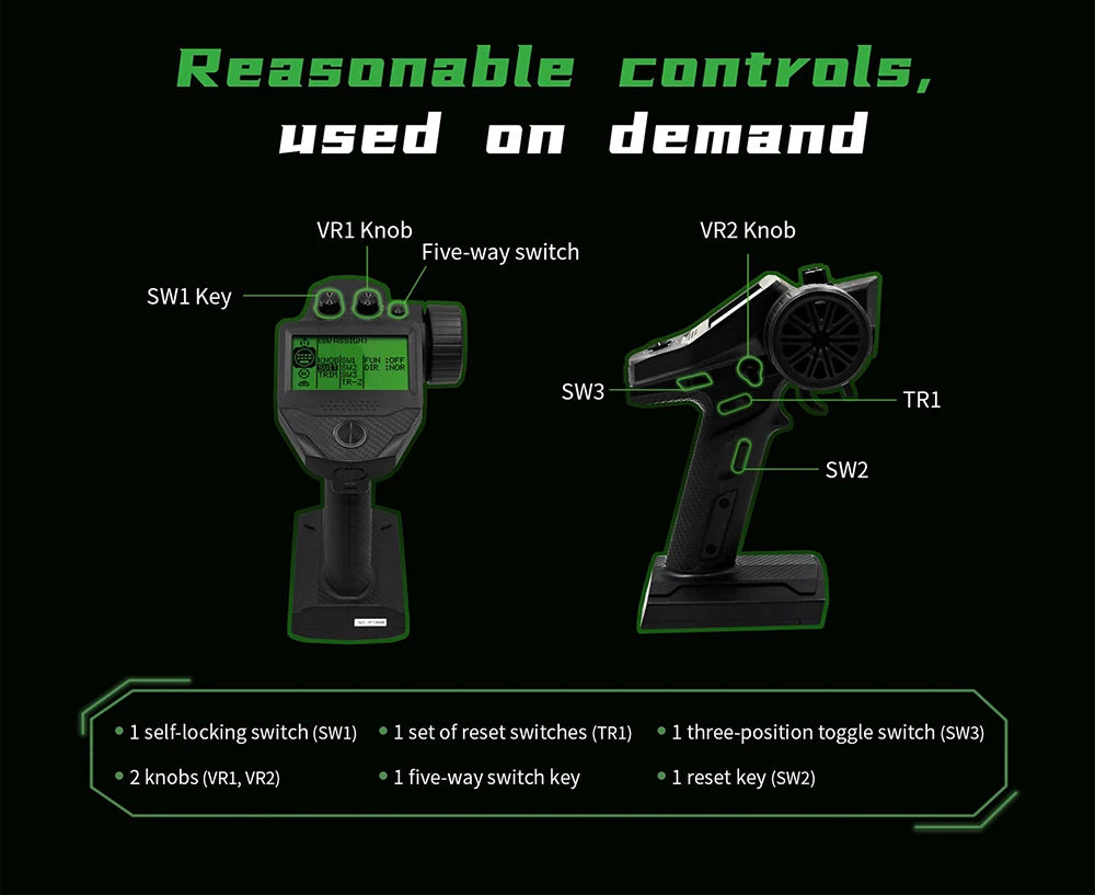 1self-locking switch (SWI) 1set of reset switches (SW3) 2