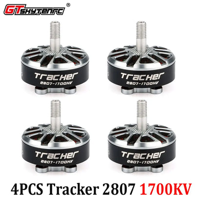 GTSKYTENRC跟踪器2807 1300KV/1700KV 4S – 6S無刷FPV電機，用於7英寸–8英寸Mark4 Apex自由泳和遠程無人機