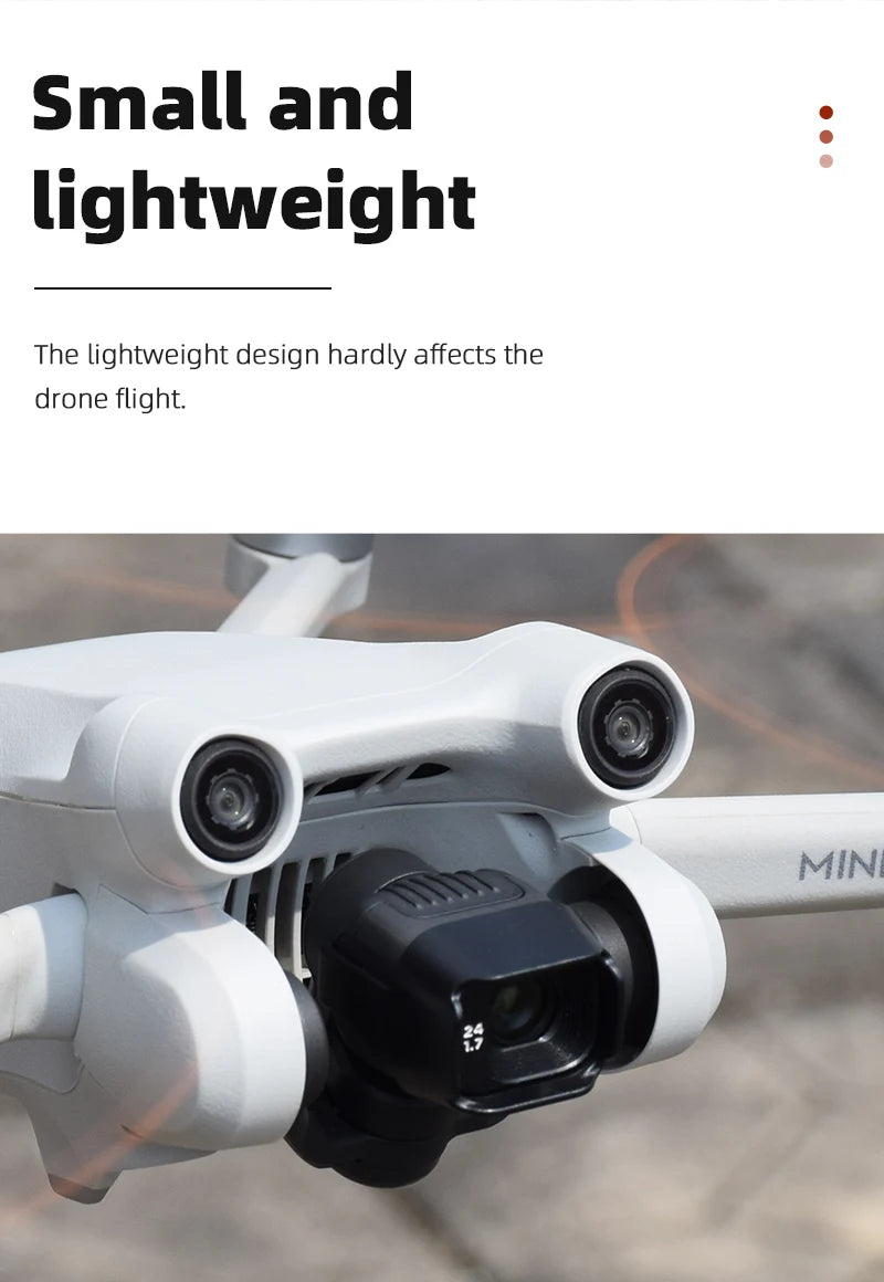 small and lightweight The lightweight design hardly affects the drone flight 