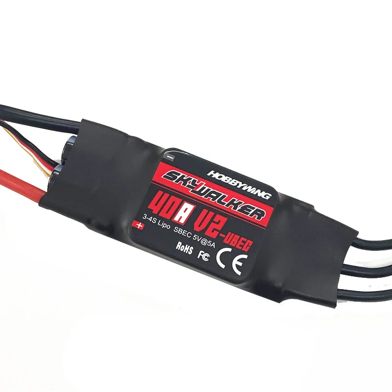 FLASHHOBBY New H2830 2830 3250KV 3500KV 4000KV Brushless Motor and Hobbywing Skywalker ESC 40A 2-3S for RC Helicopter 22 Skyquist model: skywalker-40A Continuous Current: 40A Burst Current