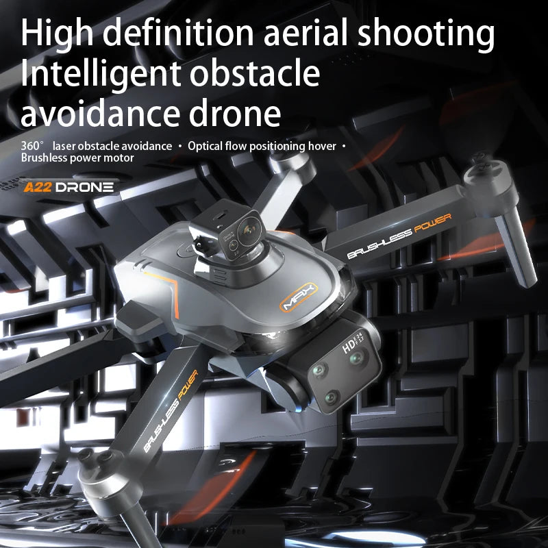 A22 Drone, Intelligent drone with 360-degree laser obstacle avoidance and hovering capabilities for high-definition aerial photography.