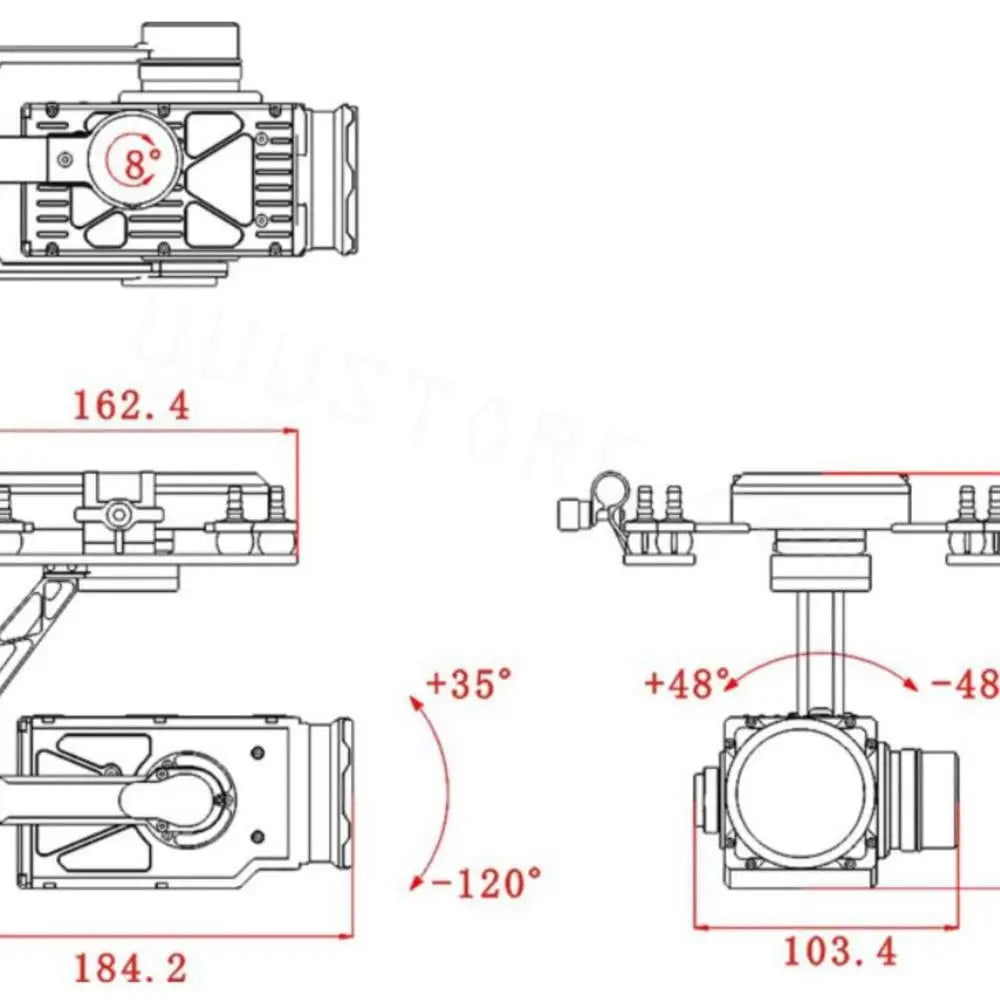 Tarot Stellar camera Zoom 30X 2MP Gimbal Camera Stabilizer 1080P Z30A2 HDMI Output Stabilizer 7 gimbal powerful zoom capability and Tarot X6 II aircraft platform combination .