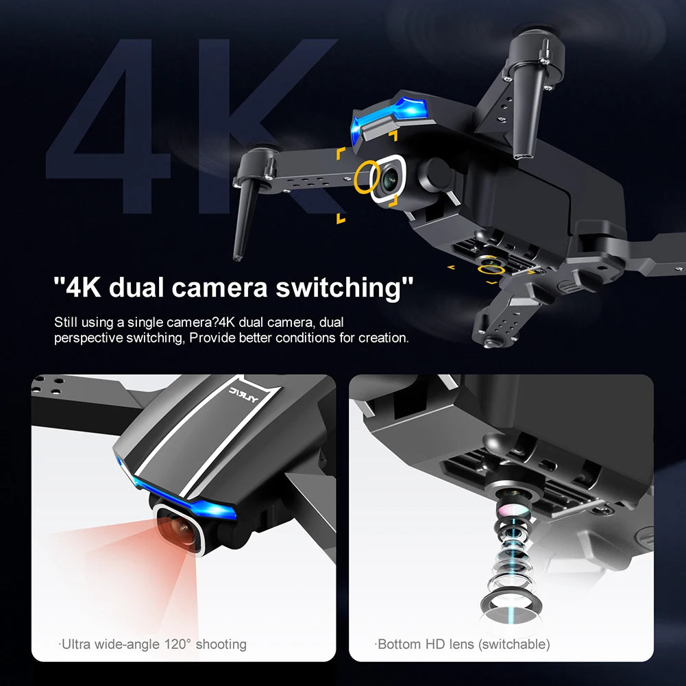 YLRC S65 Drone - 4K HD Camera WiFi Headless Mode 2.4GHz Foldable Quadcopter Toys Real-time transmission Helicopter Toys 34 YLRC S65 Drone, 'ultra wide-angle 1209 shooting bottom hd