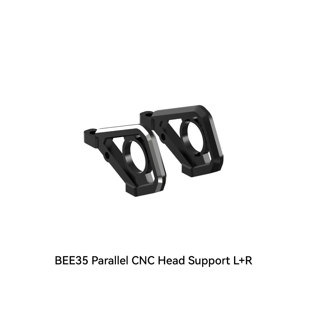 Accessories for SpeedyBee Bee35, SpeedyBee Bee35 parallel CNC head support brackets (left and right), black aluminum mounts with circular cutout