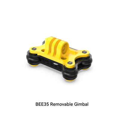 Accessories for SpeedyBee Bee35, SpeedyBee Bee35 removable camera gimbal mount in yellow with four rubber vibration dampers