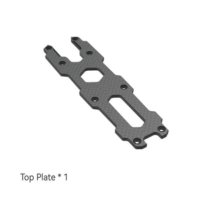 Accessories for SpeedyBee Mario 5, Carbon fiber top plate for SpeedyBee Mario 5 frame accessory with multiple mounting holes and cutouts