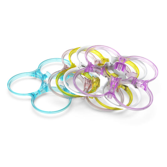 SpeedyBee BEE35 propeller protection duct guard set, four translucent whoop-style ducts in mixed colors