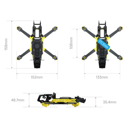 SpeedyBee Master3X Telaio Modulare 3-3,6 Pollici Telaio per Drone FPV Racing Freestyle