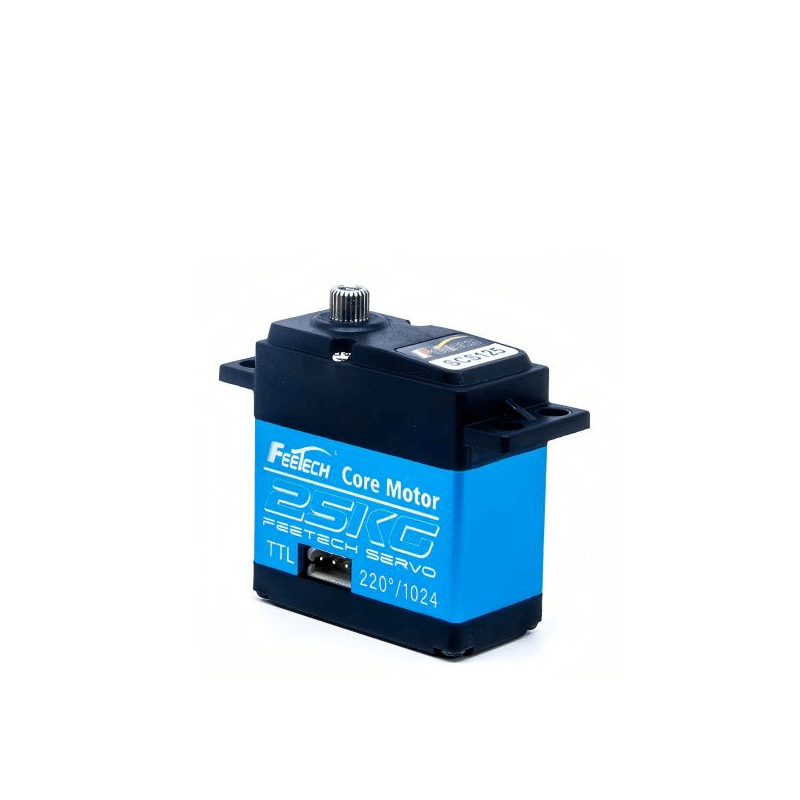 FEETECH SCS125 Servo, FEETECH 25KG core motor features TTL communication, 220°/1024 resolution, steel gears, and serial feedback control for precise, durable robotic applications.