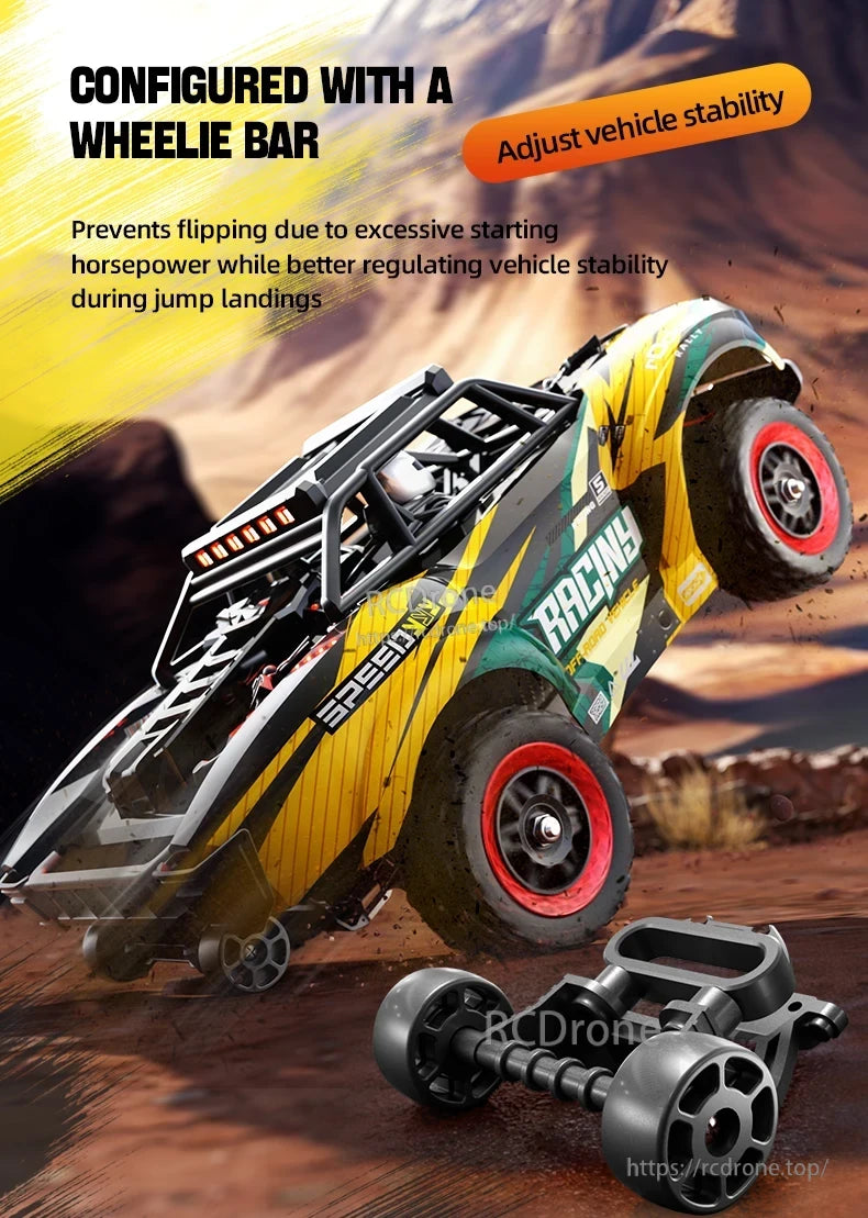 SCY 18103 PRO 1/18 RC Car, RC car with wheelie bar for enhanced stability and jump control