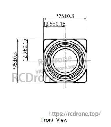 SG3S 3MP GMSL2 Camera, Mechanical drawings offer multiple views, including mounting holes and the Fakra-Z interface for GMSL2 with Point of Cue.