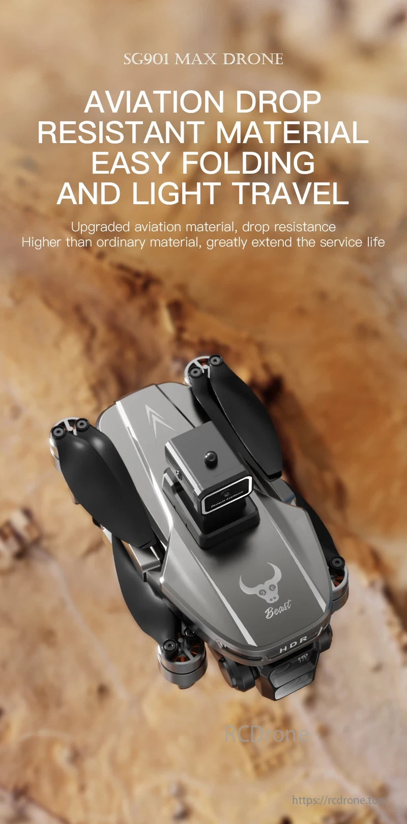 SG901 MAX GPS Drone, SG901 Max Drone: aviation drop-resistant, easy folding, light travel, upgraded durability and service life.