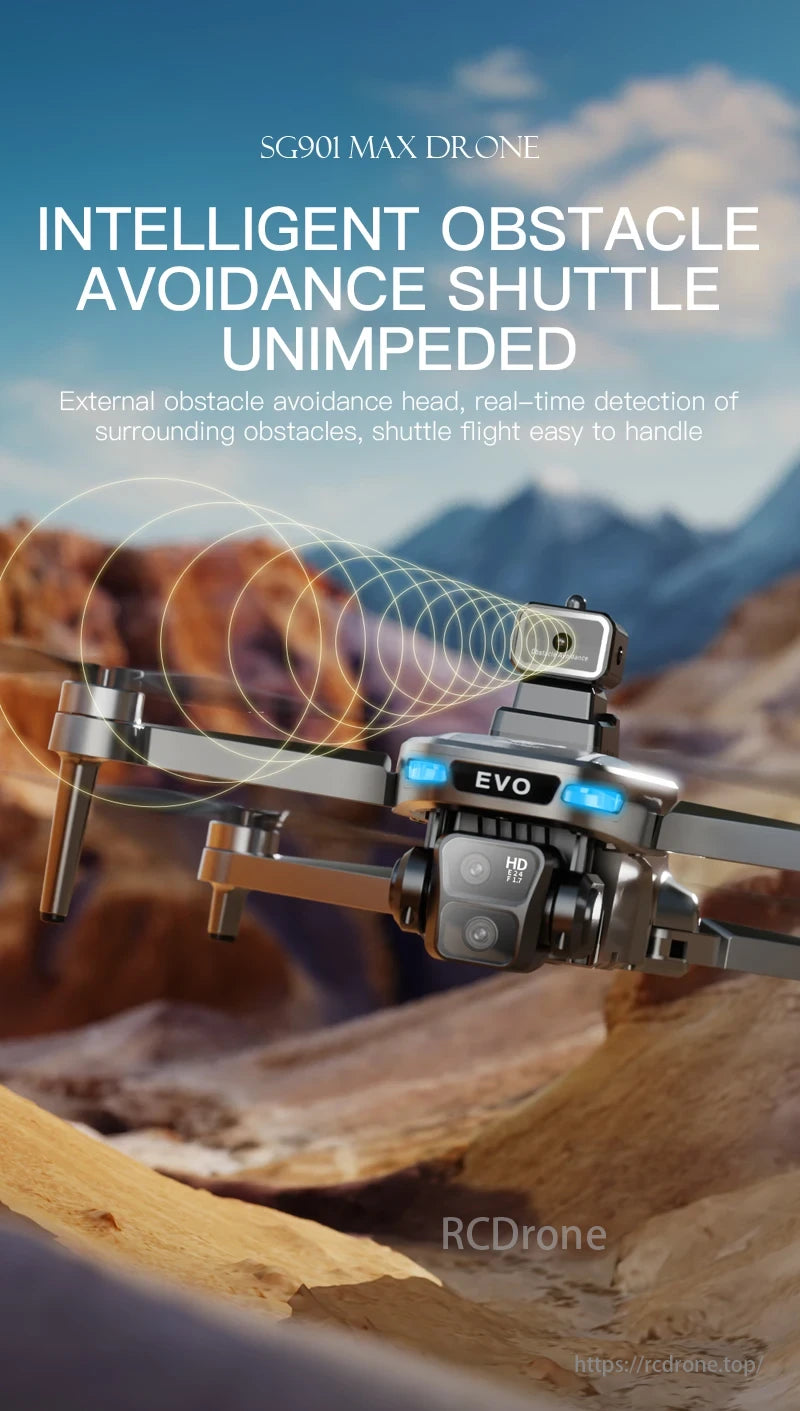 SG901 MAX GPS Drone, SG901 Max Drone offers intelligent obstacle avoidance, real-time detection, and easy flight handling for smooth navigation.