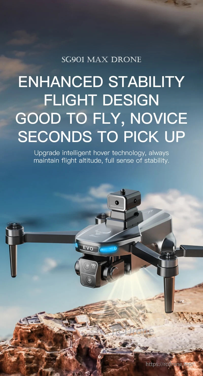 SG901 MAX GPS Drone, SG901 Max Drone provides enhanced stability and intelligent hover for novice pilots.
